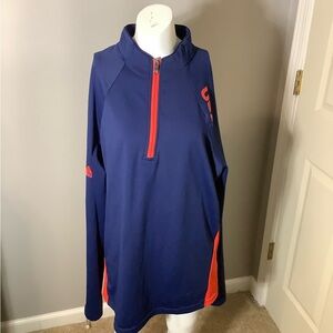 Men’s Small Adidas Team USA 1/4 Zip Long Sleeve Active Pullover Shirt